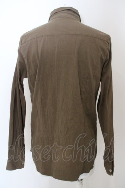 画像4: NO ID. / Cストレッチクレープショートカラーシャツ 2 カーキ O-24-04-26-008-NO-sh-YM-ZT104 (4)