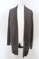【WINTERセール】ATTACHMENT / フランネラーナスムースストールカーディガン  グレージュ O-24-04-26-011-AT-to-YM-ZT104