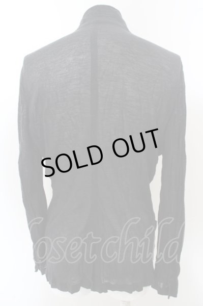 画像2: Zero by TORNADO MART / スラブテト麻ジャケット LL ブラック O-24-04-26-013-Ze-ja-YM-ZT431 (2)