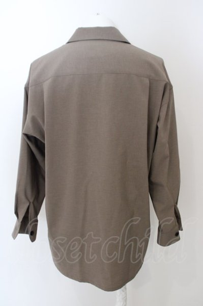 画像2: MR.OLIVE / STRETCH WEATHER　CLOTH-BIG SILHOUTTE シャツジャケット S オリーブ O-24-04-26-026-MR-sh-YM-ZT256 (2)