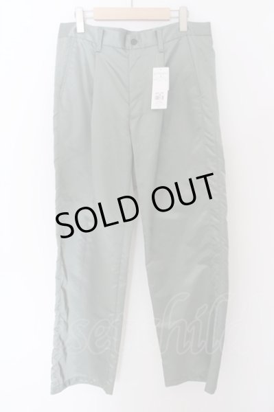 画像1: LOVELESS / WATER REPELLENT ナイロンワイドパンツ L グリーン O-24-04-28-013-LO-pa-YM-ZT090 (1)