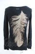 画像1: IFSIXWASNINE / BLACK FEATHERS/LSV カットソー 0 ブラック O-24-05-06-035-IF-to-YM-OS (1)