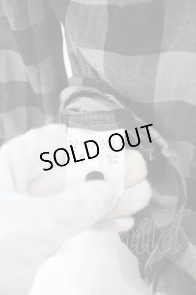 画像4: 5351pour les Hommes / ウール混ブロックチェックシャツ 2 ブラック O-24-05-06-003-53-sh-YM-ZT92 (4)