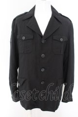 【WINTERセール】BLACK HONEY CHILI COOKIE / Emblem Military Blouson ジャケット 3 ブラック O-24-05-06-060-BL-ja-YM-ZT87