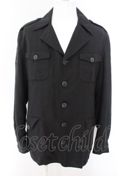 画像1: BLACK HONEY CHILI COOKIE / Emblem Military Blouson ジャケット 3 ブラック O-24-05-06-060-BL-ja-YM-ZT87