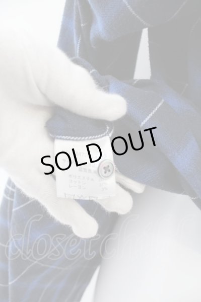 画像5: NO ID. / フィッシュテールチェックロングシャツ ONE ブルー O-24-05-06-068-NO-sh-YM-ZT85 (5)