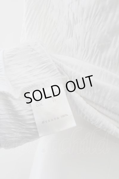 画像3: TORNADO MART / プリーツ幾何学エンボスTシャツ M ホワイト O-24-05-06-007-TO-ts-YM-ZT92 (3)