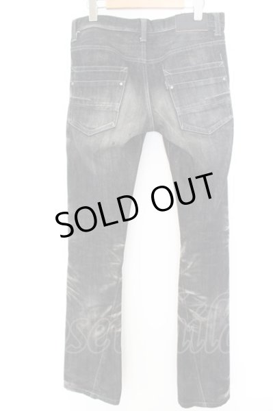 画像3: TORNADO MART / サイドアタック加工デニムパンツ M ブラック O-24-05-06-091-TO-pa-YM-ZT93 (3)