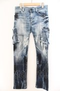 【WINTERセール】TORNADO MART / ハイブリットダークグロウ　デニムカーゴパンツ S ブルー O-24-05-06-095-TO-pa-YM-ZT93
