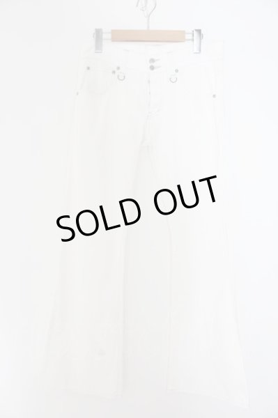 画像1: TORNADO MART / カットオフサイドフレアパンツ M ホワイト O-24-05-06-097-TO-pa-YM-ZT093 (1)