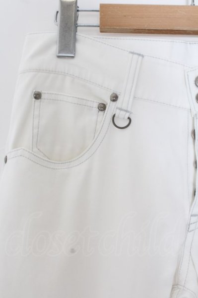 画像2: TORNADO MART / カットオフサイドフレアパンツ M ホワイト O-24-05-06-097-TO-pa-YM-ZT093 (2)
