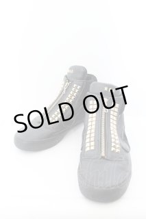 Moonage Devilment（清春） / カウレザーフロントZIPロングブーツ 41