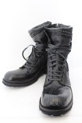 【WINTERセール】KMRii / Crush Chrome Boots 03　ブーツ  ブラック O-24-05-06-115-KM-sho-YM-ZT-S003