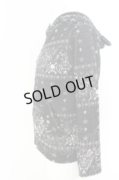 画像2: Roen / ミミ付きジップアップペイズリーパーカー 46 ブラック O-24-05-06-020-Ro-to-YM-ZT92 (2)