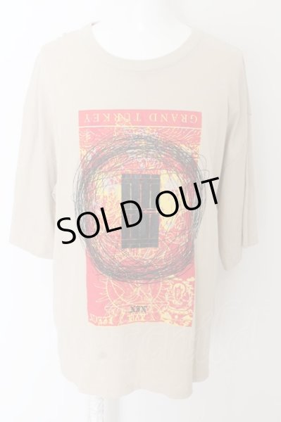画像1: GRAND TURKEY / プリントBIG Tシャツ L ベージュ O-24-05-14-037-GR-to-YM-ZT444 (1)
