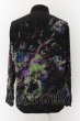 画像2: LAD MUSICIAN / DECHINE FLOWER STANDARD　シャツ 46 ブラックｘブルー O-24-05-14-005-LA-sh-YM-ZT389 (2)