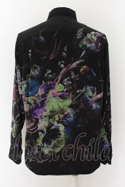 画像2: 【WINTERセール】LAD MUSICIAN / DECHINE FLOWER STANDARD　シャツ 46 ブラックｘブルー O-24-05-14-005-LA-sh-YM-ZT389