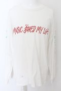 【WINTERセール】MSML / GRAPHIC LONG SLEEVE　カットソー L ホワイト O-24-05-14-045-MM-to-YM-ZT033