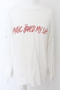 MSML / GRAPHIC LONG SLEEVE　カットソー L ホワイト O-24-05-14-045-MM-to-YM-ZT0519