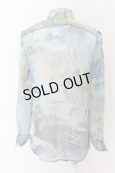 画像2: CIVARIZE / Amberシフォンシャツ 44 ブルーｘグリーン O-24-05-14-009-CI-sh-YM-OS (2)