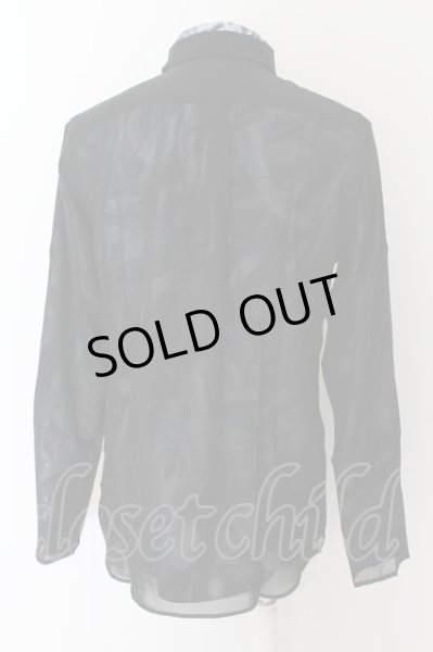 画像2: CIVARIZE / Lies フラワー総柄シャツ＆シフォンシャツ2P 44 ブラックｘブルー O-24-05-14-010-CI-sh-YM-ZT484 (2)