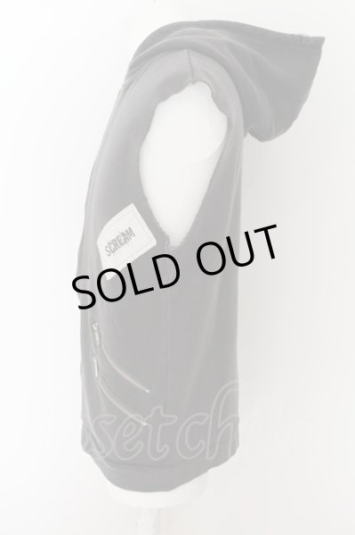 画像2: Moonage Devilment（清春） / CSREAM ノースリーブフーディー　パーカー 46 グレー O-24-05-16-023-MO-to-YM-ZT445 (2)