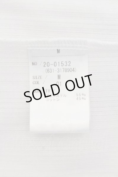 画像3: TORNADO MART / ストライプジャガードVネックTシャツ M ホワイト O-24-05-16-026-TO-ts-YM-ZT445 (3)