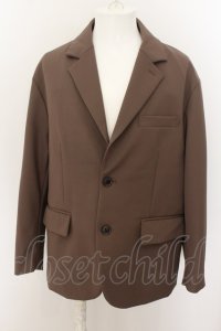【WINTERセール】glamb / Oversize Tailored　ジャケット  ブラウン O-24-05-16-027-gl-ja-YM-ZT024