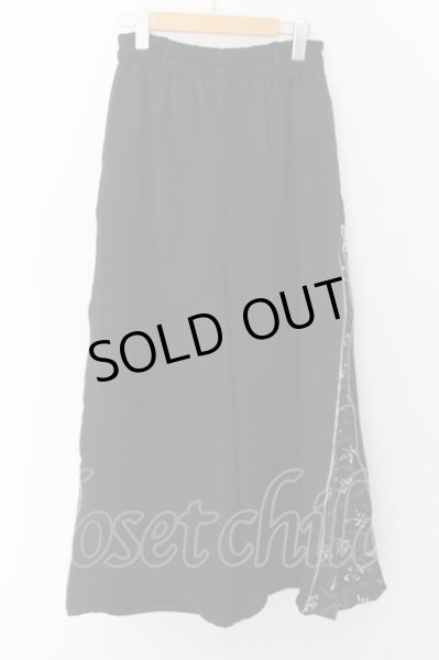 画像2: NieR CLOTHING / サイドZIPワイドパンツ裏起毛  ブラック O-24-05-16-031-NC-pa-YM-ZT444 (2)