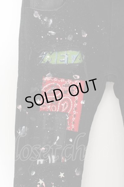 画像3: NO ID. BLACK / ×OVERDESIGNコラボ ストレッチデニムロックＴリメイクスキニーパンツ 3 ブラック O-24-05-16-034-NO-pa-YM-ZT0519 (3)