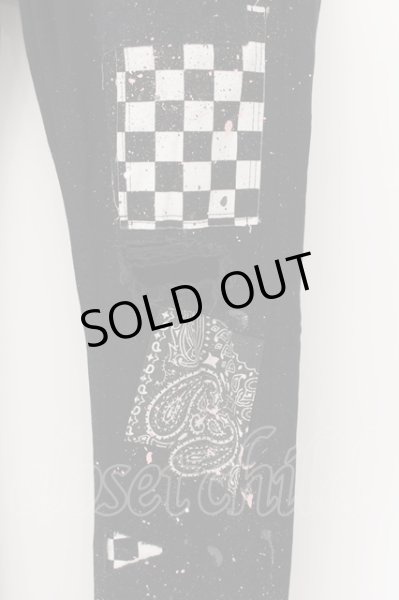 画像4: NO ID. BLACK / ×OVERDESIGNコラボ ストレッチデニムグランジスキニーパンツ 3 ブラック O-24-05-16-035-NO-pa-YM-ZT444 (4)