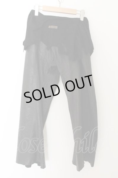 画像2: IFSIXWASNINE / TUXEDO PANTS PIG ワイドパンツ F ブラック O-24-05-16-037-IF-pa-YM-ZT-ML001 (2)