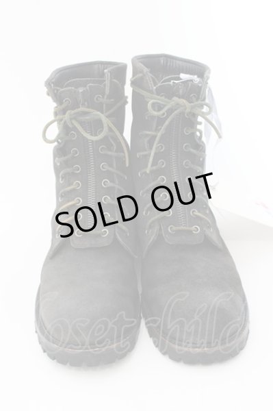 画像2: Moonage Devilment（清春） / コーティングファイヤーマンブーツ 40（約26.5cm) ブラックｘグリーン O-24-05-16-052-MO-sho-YM-ZT5000 (2)