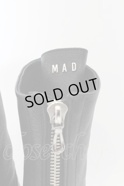 画像3: Moonage Devilment（清春） / カウレザーフロントZIPロングブーツ 41（約27.5cm) ブラック O-24-05-16-053-MO-sho-YM-ZT05000 (3)