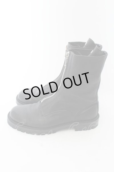 画像4: Moonage Devilment（清春） / カウレザーフロントZIPロングブーツ 41（約27.5cm) ブラック O-24-05-16-053-MO-sho-YM-ZT05000 (4)