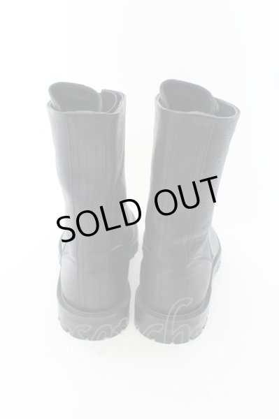 画像5: Moonage Devilment（清春） / カウレザーフロントZIPロングブーツ 41（約27.5cm) ブラック O-24-05-16-053-MO-sho-YM-ZT05000 (5)