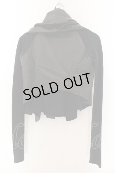 画像2: LGB / CARDI/MINI/STL　レザーカーディガン 0 ブラック O-24-05-16-005-LG-to-YM-ZT-ML004 (2)