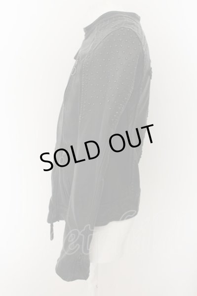 画像3: KMRii / サーペントクロススタッズゴートスキンダブルライダースジャケット 1 ブラック O-24-05-16-001-KM-ou-YM-OS (3)