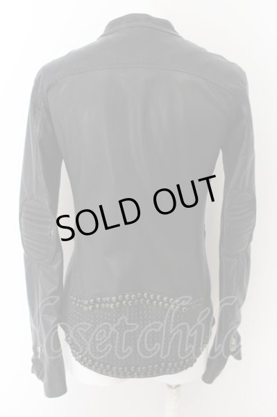 画像3: KMRii / ゴートスキンバイカーダブルライダースジャケット 1 ブラック O-24-05-16-002-KM-ou-YM-ZT-ML003 (3)