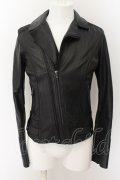 【WINTERセール】DIESEL /ラムレザー切替ダブルライダースジャケット 【現在買取対象外】 S ブラック O-24-05-16-018-DI-ja-YM-ZT-ML003