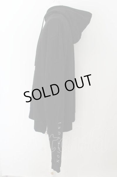 画像2: Moonage Devilment（清春） / 刺繍L/SサイドZIPオーバープルフーディ　パーカー 46 ブラック O-24-05-16-020-MO-to-YM-ZT444 (2)