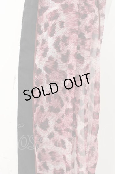 画像2: MURDER LICENSE / バイカラーレオパードストール  ブラック×ピンク O-24-05-19-051-MU-za-IG-OS (2)