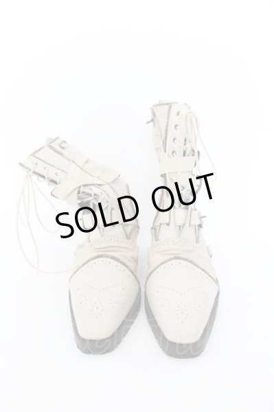 画像2: JACKROSE / 3ベルトパンチングブーツ 41 アイボリー O-24-05-19-053-JA-sho-YM-ZT4000 (2)