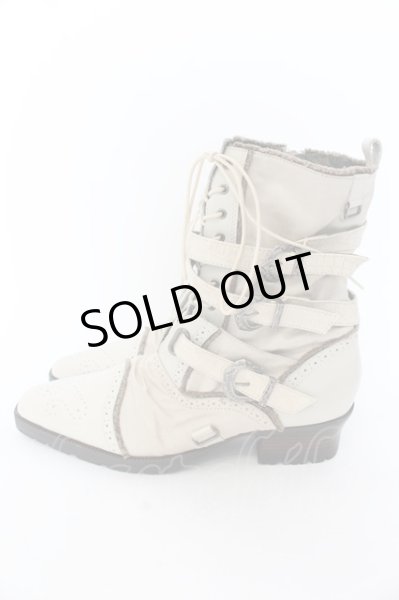 画像3: JACKROSE / 3ベルトパンチングブーツ 41 アイボリー O-24-05-19-053-JA-sho-YM-ZT4000 (3)