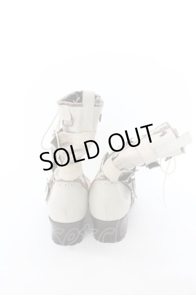 画像4: JACKROSE / 3ベルトパンチングブーツ 41 アイボリー O-24-05-19-053-JA-sho-YM-ZT4000 (4)