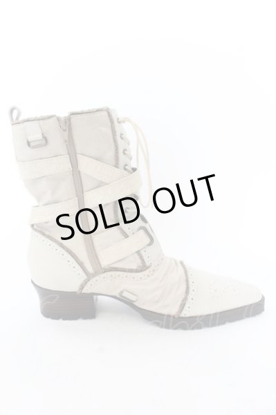 画像5: JACKROSE / 3ベルトパンチングブーツ 41 アイボリー O-24-05-19-053-JA-sho-YM-ZT4000 (5)