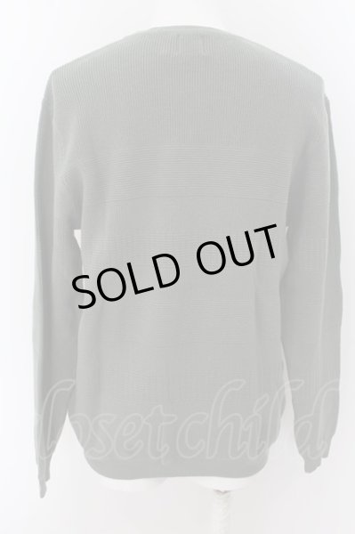 画像2: ZARA / 切替ボーダー編みクルーネックニット EU XL グリーン O-24-05-19-009-ZA-to-YM-ZT250 (2)