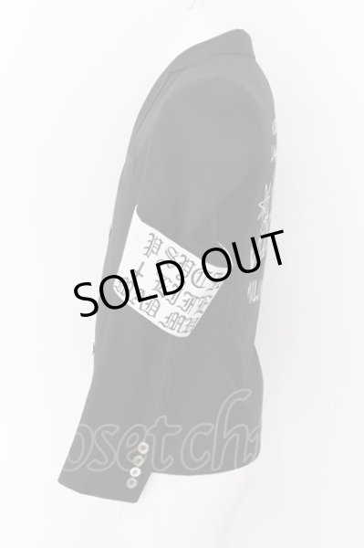 画像2: ALTER VENOMV / 腕章付きパンキッシュダブルジャケット M ブラック O-24-05-19-003-AL-ja-YM-OS (2)