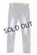 CIVARIZE / Clueブラスト加工ラメペンキシューカットデニムパンツ 42 インディゴ O-24-05-21-035-CI-pa-YM-ZT443