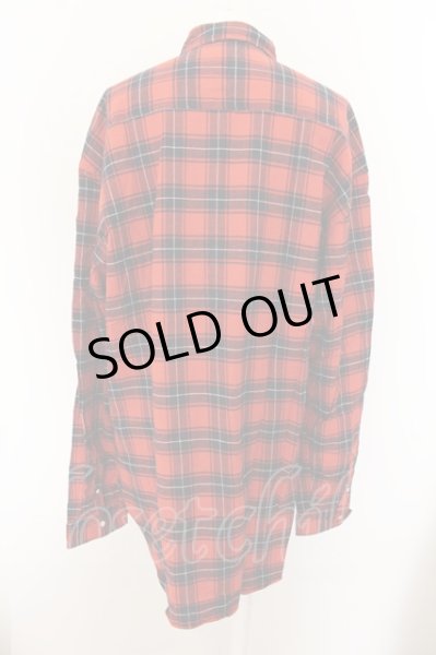 画像2: rovtski / オーバーサイズチェックシャツ F レッド O-24-05-21-050-ro-sh-YM-ZT351 (2)